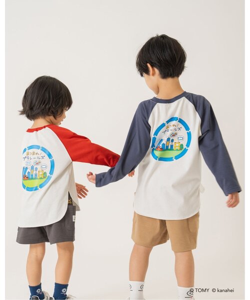 b・ROOM(ビールーム)の「【あつまれ!プラレールズ】レールズ・ジョーケーズ/ワンポイントラグランTシャツ(Tシャツ/カットソー・キッズ・グリーン系その他/レッド/ネイビー・120cm/100cm/90cm/110cm)」の19枚目の写真