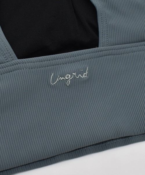 Ungrid（アングリッド）の「Ungrid/アングリッド ブラトップ リブ パイピング パット付き UVカット 水陸両用 セットアップ対応 560401 UT（タンクトップ・レディース・ブラック/ブルー・M/L）」の18枚目の写真