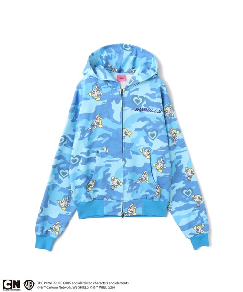 atmos pink(アトモスピンク)の「The Powerpuff Girls x atmos pink Camouflage Zip-up Hoodie / ザ パワーパフ ガールズ x アトモス ピンク カモフラージュ ジップアップ フーディ 【SP】(パーカー・レディース・ピンク/グリーン/ブルー・FREE)」の16枚目の写真