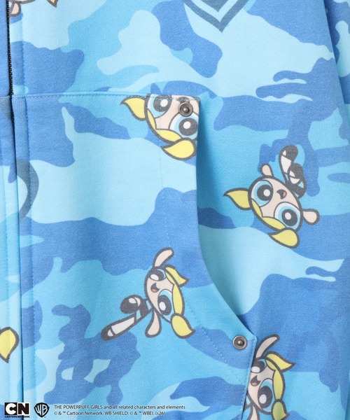 atmos pink(アトモスピンク)の「The Powerpuff Girls x atmos pink Camouflage Zip-up Hoodie / ザ パワーパフ ガールズ x アトモス ピンク カモフラージュ ジップアップ フーディ 【SP】(パーカー・レディース・ピンク/グリーン/ブルー・FREE)」の17枚目の写真