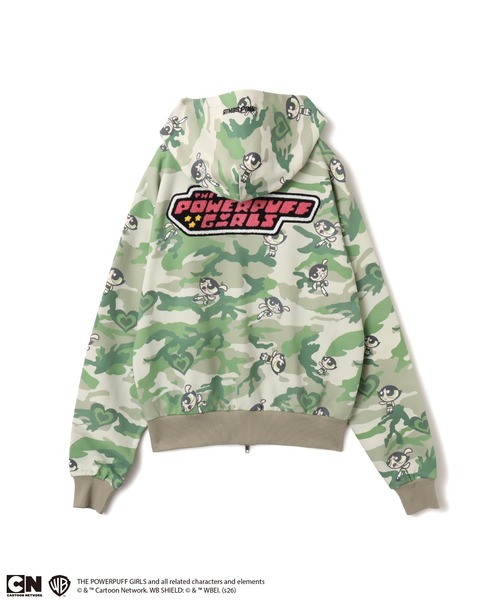 atmos pink(アトモスピンク)の「The Powerpuff Girls x atmos pink Camouflage Zip-up Hoodie / ザ パワーパフ ガールズ x アトモス ピンク カモフラージュ ジップアップ フーディ 【SP】(パーカー・レディース・ピンク/グリーン/ブルー・FREE)」の8枚目の写真