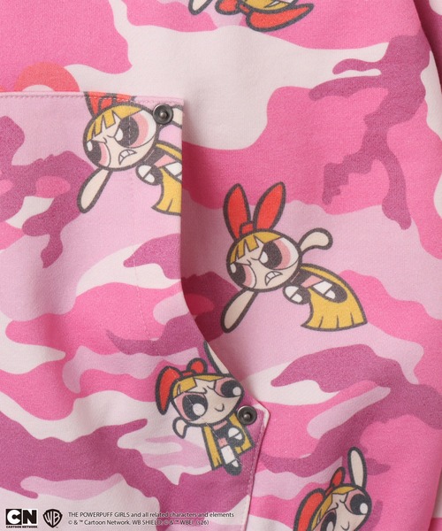 The Powerpuff Girls x atmos pink Camouflage Zip-up Hoodie / ザ