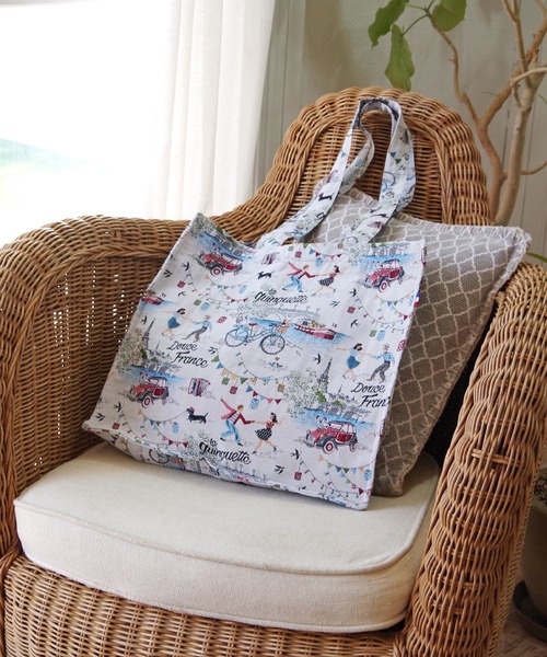 Erwan L(アルワンエル)の「Erwan L(アルワンエル) / ボクシートートバッグ Boxy tote EL-25010 フランス製(トートバッグ・レディース・ライトブルー/ブラック×ホワイト/ネイビー×ホワイト/ブラックミックス/マルチ・FREE)」の12枚目の写真