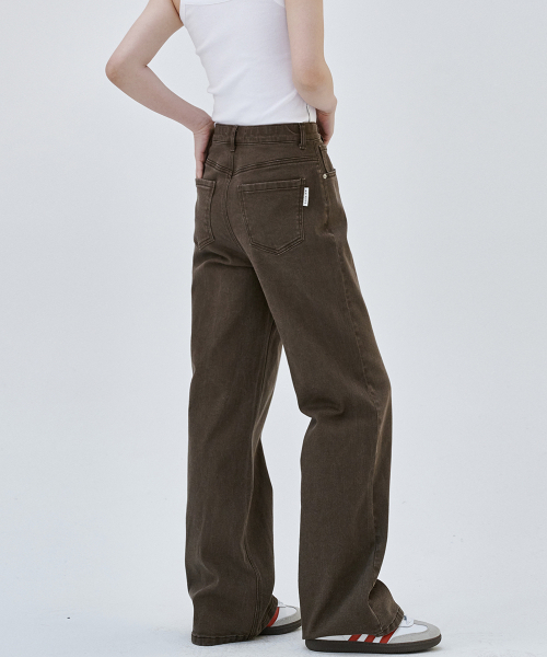 MALOUPE（マロップ）の「9157 ソフトカラーデニムパンツ（ブラウン）（デニムパンツ・レディース・その他・26/28/30）」の2枚目の写真