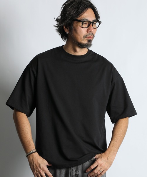 The DUFFER of ST.GEORGE（ザダファーオブセントジョージ）の「COOLMAX 2LAYERS RELAX FIT TEE：2層構造 吸水速乾クールマックス リラックス Tシャツ（Tシャツ/カットソー・メンズ・ブラック/ブルーグレー/ホワイト/ブラウン/ライトグレー・MEDIUM/SMALL/X-LARGE/LARGE）」の8枚目の写真