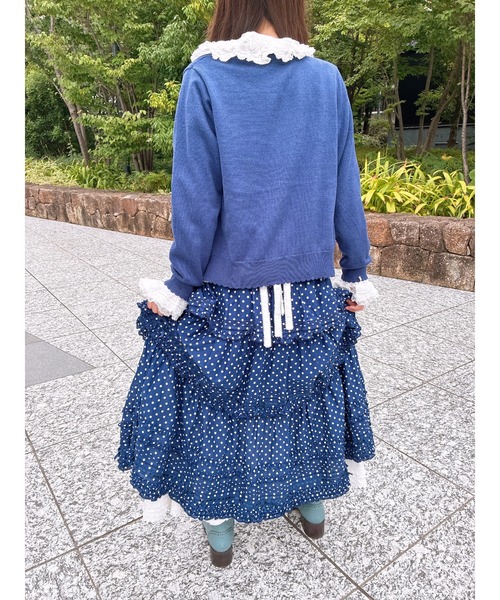 PINK HOUSE（ピンクハウス）の「フリル使いロングスカート（スカート・レディース・ブラック系/レッド系/ネイビー系/ピンク系・フリー）」の9枚目の写真