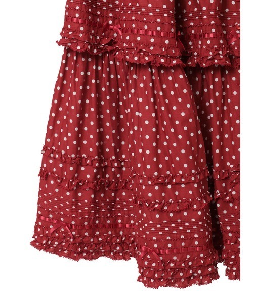 PINK HOUSE（ピンクハウス）の「フリル使いロングスカート（スカート・レディース・ブラック系/レッド系/ネイビー系/ピンク系・フリー）」の13枚目の写真