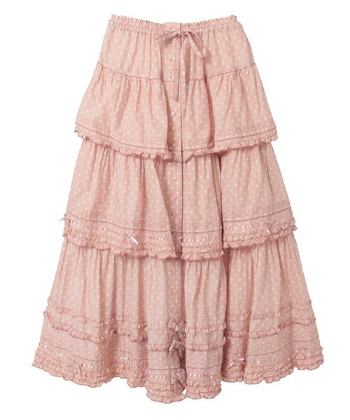 PINK HOUSE（ピンクハウス）の「フリル使いロングスカート（スカート・レディース・ブラック系/レッド系/ネイビー系/ピンク系・フリー）」の14枚目の写真