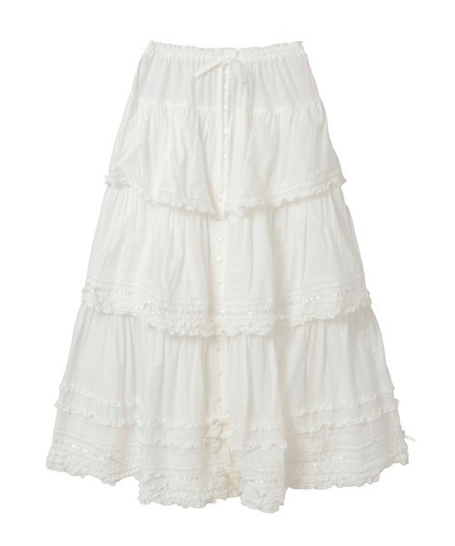 PINK HOUSE（ピンクハウス）の「フリル使いロングスカート（スカート・レディース・ブラック系/レッド系/ネイビー系/ピンク系・フリー）」の16枚目の写真