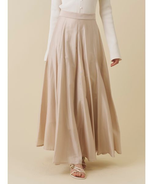 SNIDEL（スナイデル）の「シアーフレアスカート（スカート・レディース・ピンクベージュ/イエロー/ホワイト・0/1）」の4枚目の写真