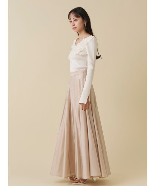 SNIDEL（スナイデル）の「シアーフレアスカート（スカート・レディース・ピンクベージュ/イエロー/ホワイト・0/1）」の10枚目の写真