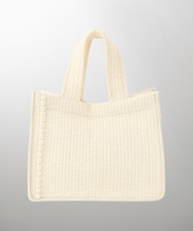 HUIT bouquet（ユイット）の「マチ付き パールトリム ヌビ バッグ スタンダード HUIT（トートバッグ）」