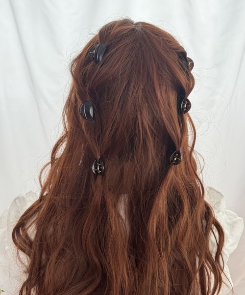 ミニ アクリルヘアクリップ 6個セット（ヘアゴム）｜murir（ミュリール