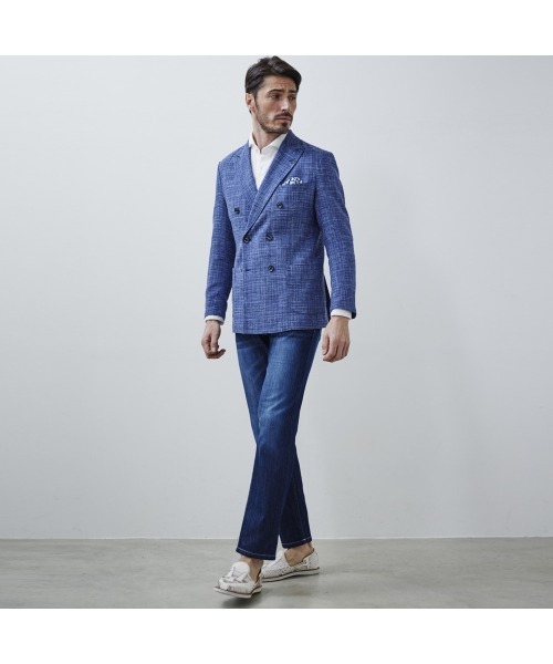 g-stage（ジーステージ）の「イタリアピュアウールダブルブレストジャケット（テーラードジャケット・メンズ・ブルー・48/46）」の2枚目の写真