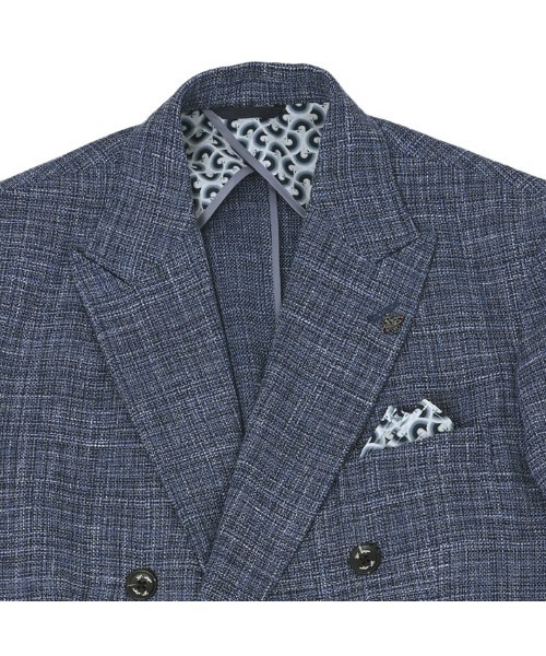 g-stage（ジーステージ）の「イタリアピュアウールダブルブレストジャケット（テーラードジャケット・メンズ・ブルー・48/46）」の5枚目の写真