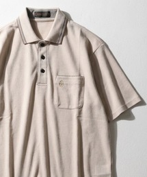 GIANNI VALENTINO（ジャンニヴァレンチノ）の「2026SS GIANNI VALENTINO/ジャンニバレンチ 裏カノコ素材 吸汗速乾 ワンポイントロゴ刺繍 リブラインポロシャツ レディース メンズ（ポロシャツ）」
