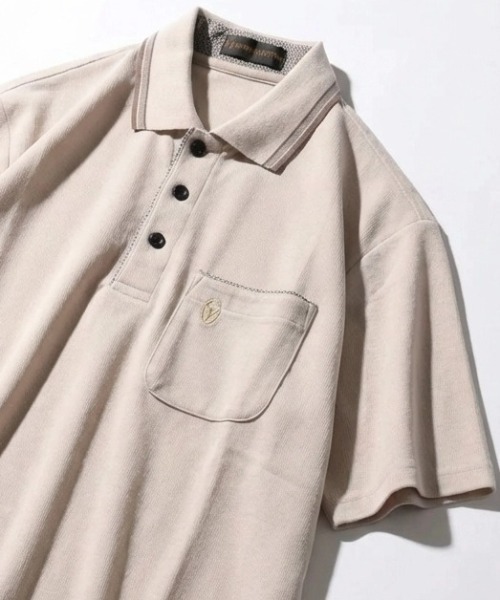 GIANNI VALENTINO(ジャンニヴァレンチノ)の「2026SS GIANNI VALENTINO/ジャンニバレンチ 裏カノコ素材 吸汗速乾 ワンポイントロゴ刺繍 リブラインポロシャツ レディース メンズ(ポロシャツ・メンズ・ネイビー/ブラック/ベージュ/グレー・L/LL/M)」の8枚目の写真