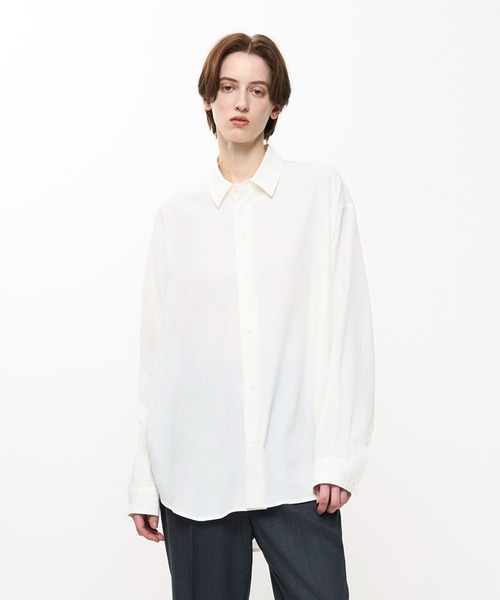 Juha(ユハ)の「DRAPED RAYON SHIRT(シャツ/ブラウス・メンズ・ホワイト/ブラック・4/3)」の1枚目の写真