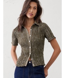 BANANA REPUBLIC FACTORY STORE　　シアサッカー スモッキング シャツ