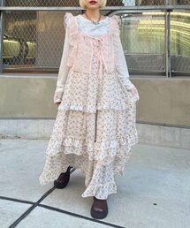 w closet | 花柄ティアードキャミワンピース(ワンピース)