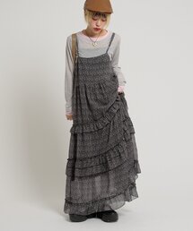 w closet | 花柄ティアードキャミワンピース(ワンピース)