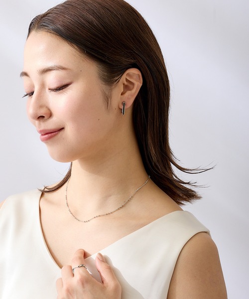 CALIN STANDARD(カリンスタンダード)の「◆金属アレルギー対応◆◆made in japan◆【痛くない】【落ちにくい】【ストレスフリーな着け心地】ロングスクエア グランループフィットイヤリング(イヤリング・レディース・シルバー/ゴールド・FREE)」の11枚目の写真