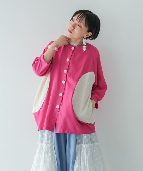 unica(ユニカ)の「サマーニットサークルポケットカーディガン laides(カーディガン/ボレロ・レディース・ブラック/ピンク・F)」の14枚目の写真