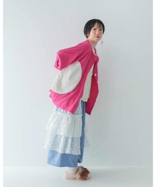 unica(ユニカ)の「サマーニットサークルポケットカーディガン laides(カーディガン/ボレロ・レディース・ブラック/ピンク・F)」の10枚目の写真