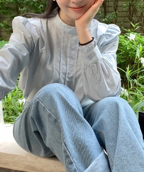 FAVORITO（ファヴォリート）の「長袖シャツ（シャツ/ブラウス・レディース・ホワイト/ライトブルー・F）」の20枚目の写真