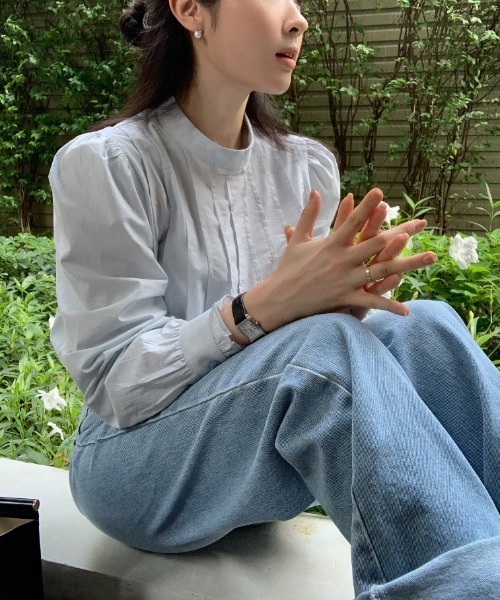 FAVORITO（ファヴォリート）の「長袖シャツ（シャツ/ブラウス・レディース・ホワイト/ライトブルー・F）」の22枚目の写真