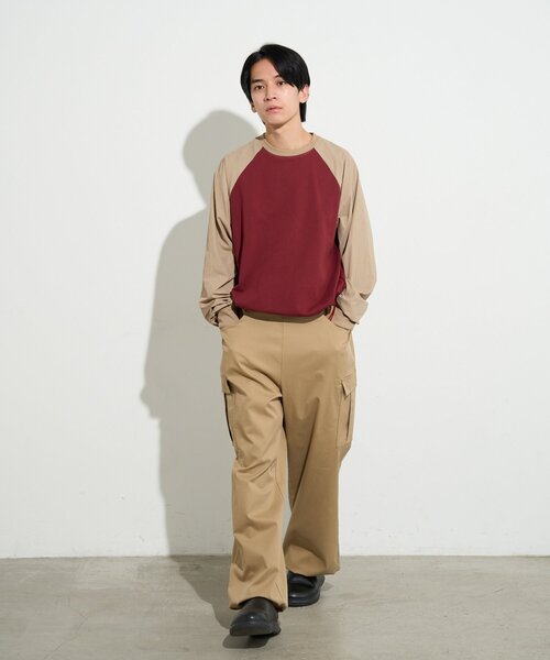 BIRTHDAY BAR（バースデイバー）の「【B-DAY STORE】ワイドカーゴパンツ メンズ（カーゴパンツ・メンズ・ベージュ/ネイビー・0）」の8枚目の写真