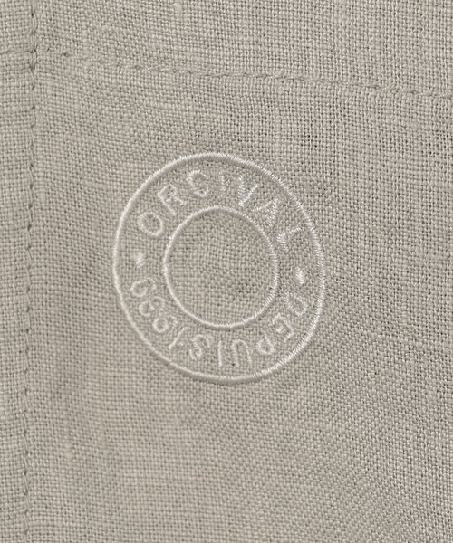 ORCIVAL（オーシバル）の「ORCIVAL | リネン カバーオールシャツ MEN（シャツ/ブラウス・メンズ・ライトグレー/ネイビー/チャコール・5/4）」の8枚目の写真