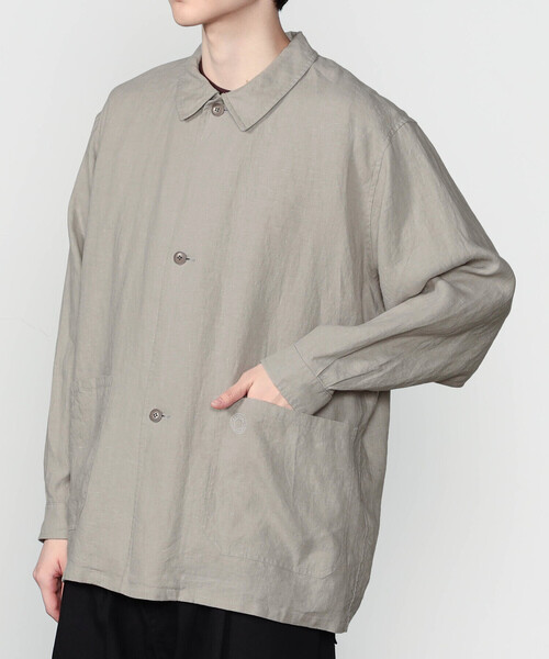ORCIVAL（オーシバル）の「ORCIVAL | リネン カバーオールシャツ MEN（シャツ/ブラウス・メンズ・ライトグレー/ネイビー/チャコール・5/4）」の12枚目の写真