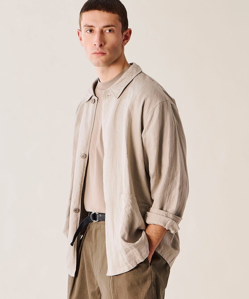 ORCIVAL(オーシバル)の「ORCIVAL | リネン カバーオールシャツ MEN(シャツ/ブラウス・メンズ・ライトグレー/ネイビー/チャコール・5/4)」の7枚目の写真