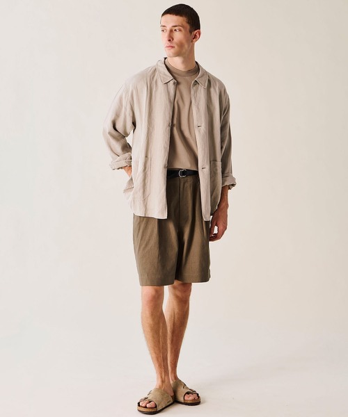 ORCIVAL(オーシバル)の「ORCIVAL | リネン カバーオールシャツ MEN(シャツ/ブラウス・メンズ・ライトグレー/ネイビー/チャコール・5/4)」の5枚目の写真