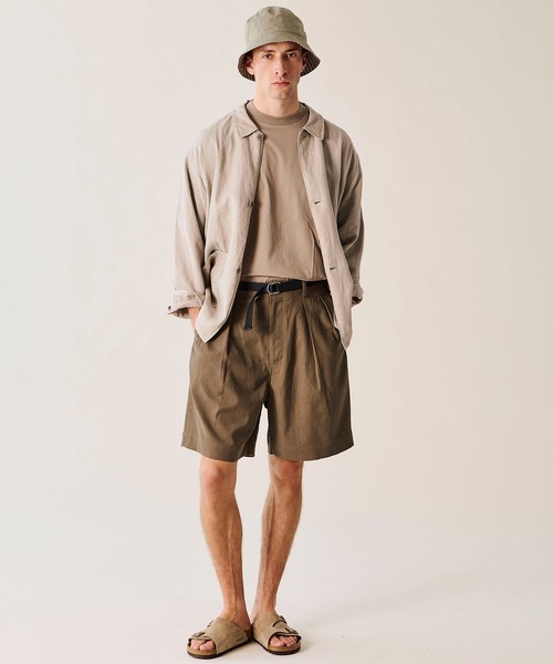 ORCIVAL(オーシバル)の「ORCIVAL | リネン カバーオールシャツ MEN(シャツ/ブラウス・メンズ・ライトグレー/ネイビー/チャコール・5/4)」の6枚目の写真