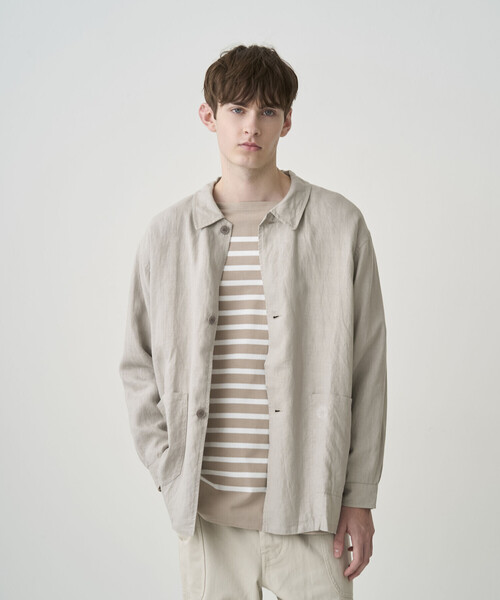 ORCIVAL(オーシバル)の「ORCIVAL | リネン カバーオールシャツ MEN(シャツ/ブラウス・メンズ・ライトグレー/ネイビー/チャコール・5/4)」の10枚目の写真