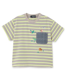 kladskap（クレードスコープ）の「太古の生きものボーダー半袖Tシャツ（Tシャツ/カットソー）」