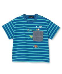 kladskap | 太古の生きものボーダー半袖Tシャツ(Tシャツ/カットソー)