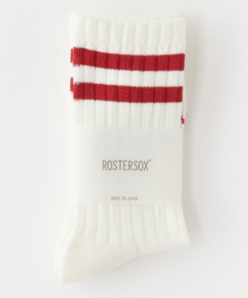 ROSTER SOX（ロスターソックス）の「ROSTER SOX/ロスターソックス DOG ラインデザイン ドッグフェイス クルーソックス 日本製 2026年 夏 夏服（ソックス/靴下・レディース・ホワイト/オレンジ・23-25cm）」の13枚目の写真