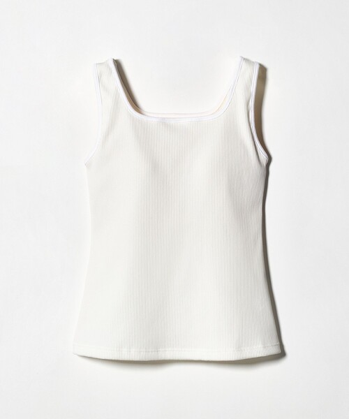 green label relaxing（グリーンレーベルリラクシング）の「デコルテタンクトップ（タンクトップ・レディース・ブラック/ダークブラウン/ベージュ/オフホワイト・M/L/S）」の2枚目の写真
