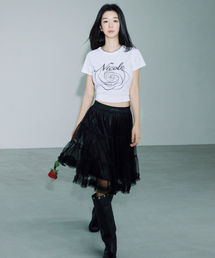TULLE VOLUME SKIRT_BLACK