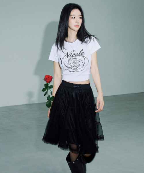 NICK&NICOLE(ニックアンドニコール)の「TULLE VOLUME SKIRT_BLACK(スカート・レディース・その他・FREE)」の2枚目の写真