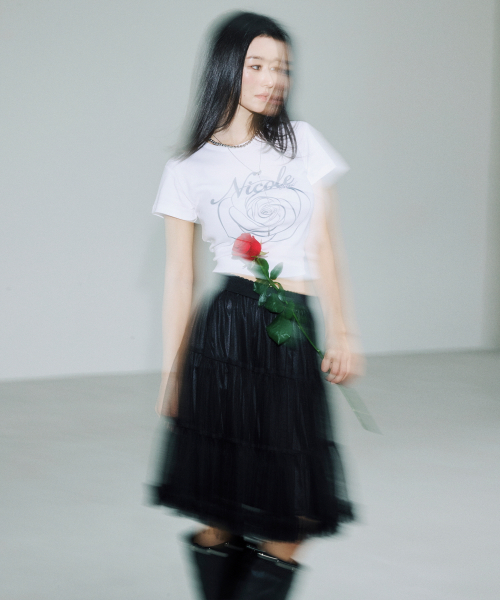 NICK&NICOLE(ニックアンドニコール)の「TULLE VOLUME SKIRT_BLACK(スカート・レディース・その他・FREE)」の3枚目の写真