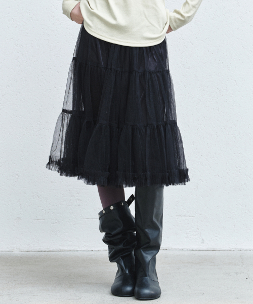 NICK&NICOLE(ニックアンドニコール)の「TULLE VOLUME SKIRT_BLACK(スカート・レディース・その他・FREE)」の5枚目の写真