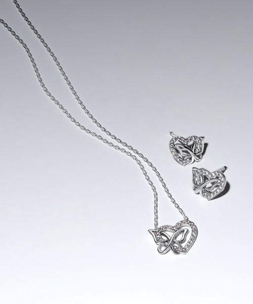 PANDORA(パンドラ)の「エンツインド ハート & バタフライ ペンダント ネックレス(ネックレス・レディース・シルバー・45cm)」の6枚目の写真