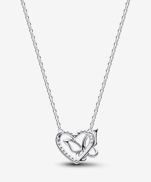 PANDORA(パンドラ)の「エンツインド ハート & バタフライ ペンダント ネックレス(ネックレス・レディース・シルバー・45cm)」の2枚目の写真