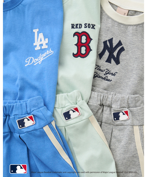 petit main(プティマイン)の「【MLB/リンク】カットセットアップ(セットアップ・キッズ・トップグレー/ライトブルー/エメラルド・90cm/130cm/100cm/120cm/110cm/80cm)」の4枚目の写真
