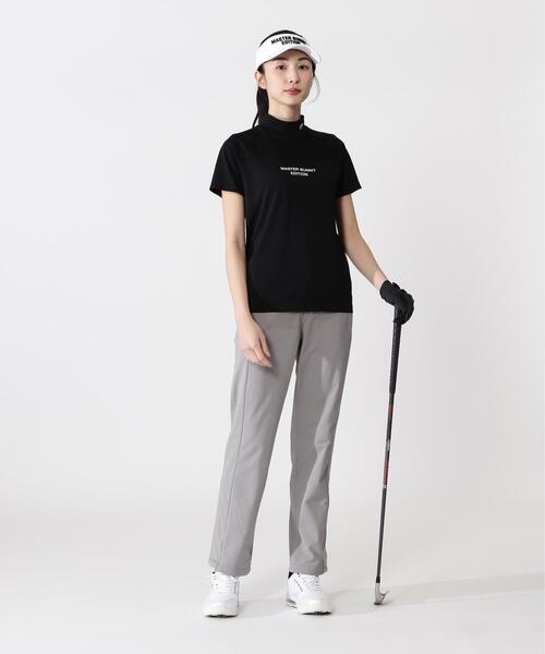 MASTER BUNNY EDITION(マスターバニーエディション)の「コンピュータージャガード半袖ハイネックカットソー(Tシャツ/カットソー・レディース・ブラック・MEDIUM)」の2枚目の写真