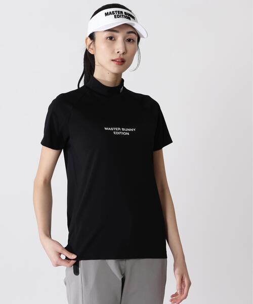 MASTER BUNNY EDITION(マスターバニーエディション)の「コンピュータージャガード半袖ハイネックカットソー(Tシャツ/カットソー・レディース・ブラック・MEDIUM)」の3枚目の写真